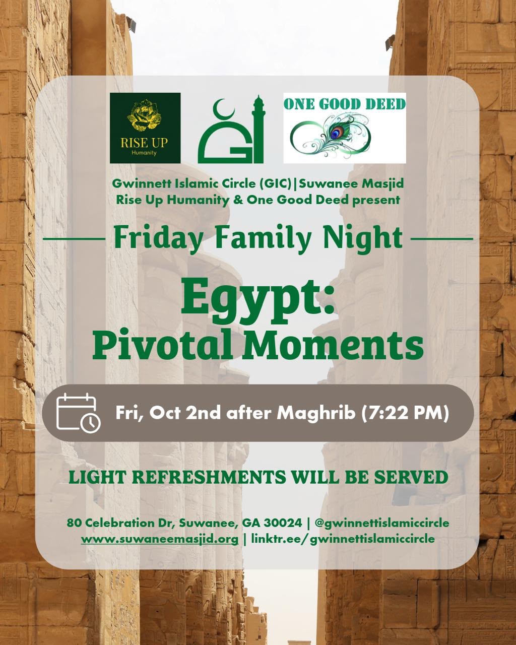 Friday Family Night: Egypt: Pivotal Moments