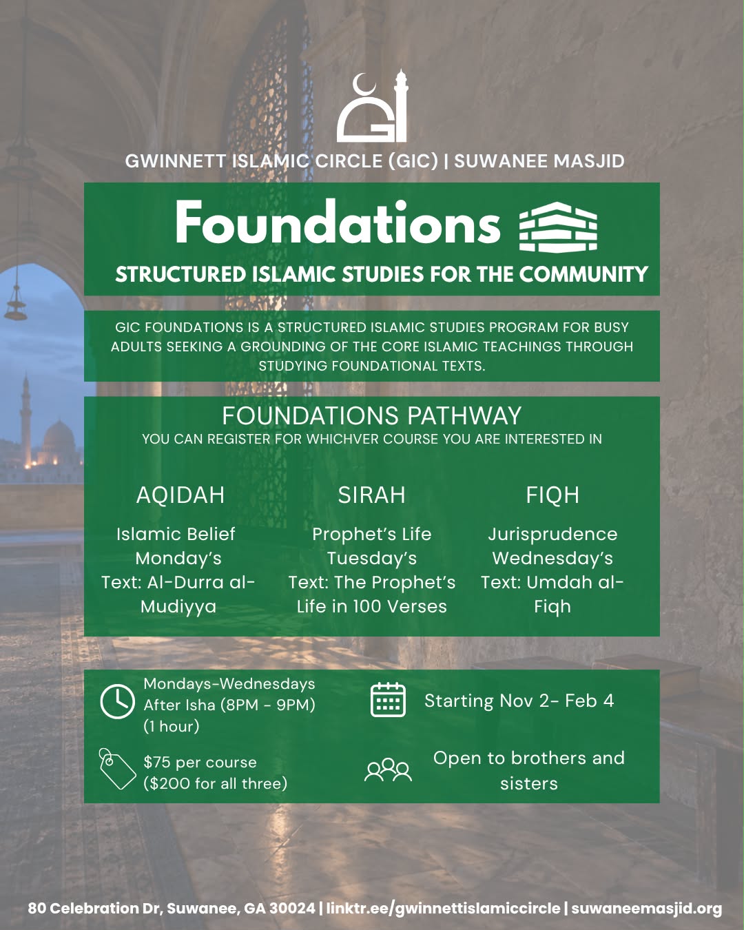 GIC Foundations: Structured Islamic Studies for the Community